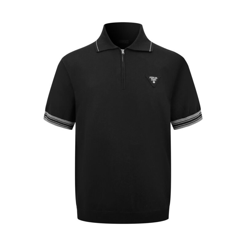 Prada Triangle Logo Zip-Up SweaterM6041601