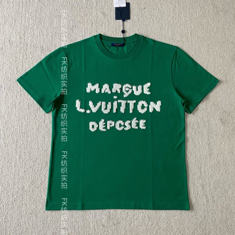 LU cotton yarn embroidered round-neck short-sleeved shirtW6042202