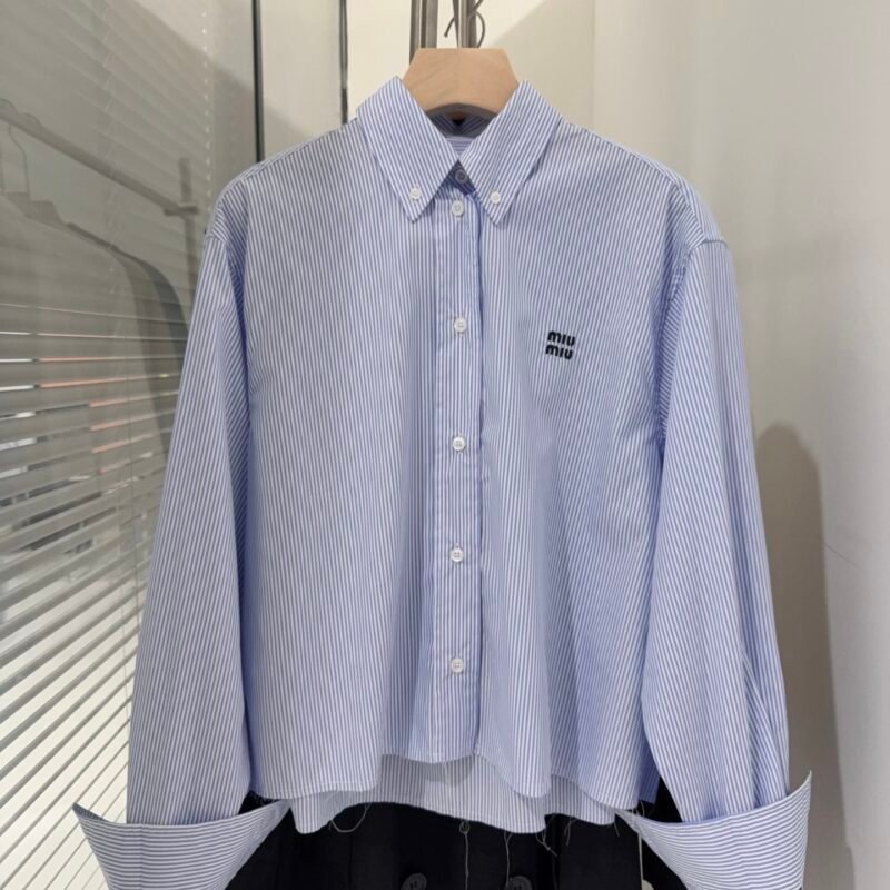 Miu Miu Gingham Check Poplin Shirt W6042404