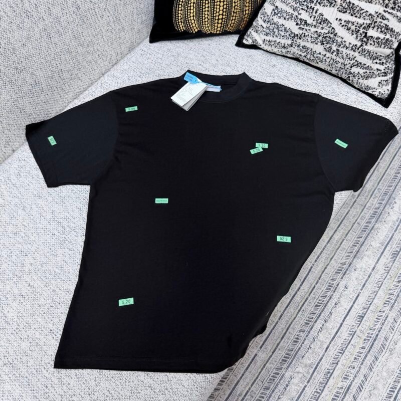 Paris  26ss New Black Round-neck Short Sleeve ShirtM6042902