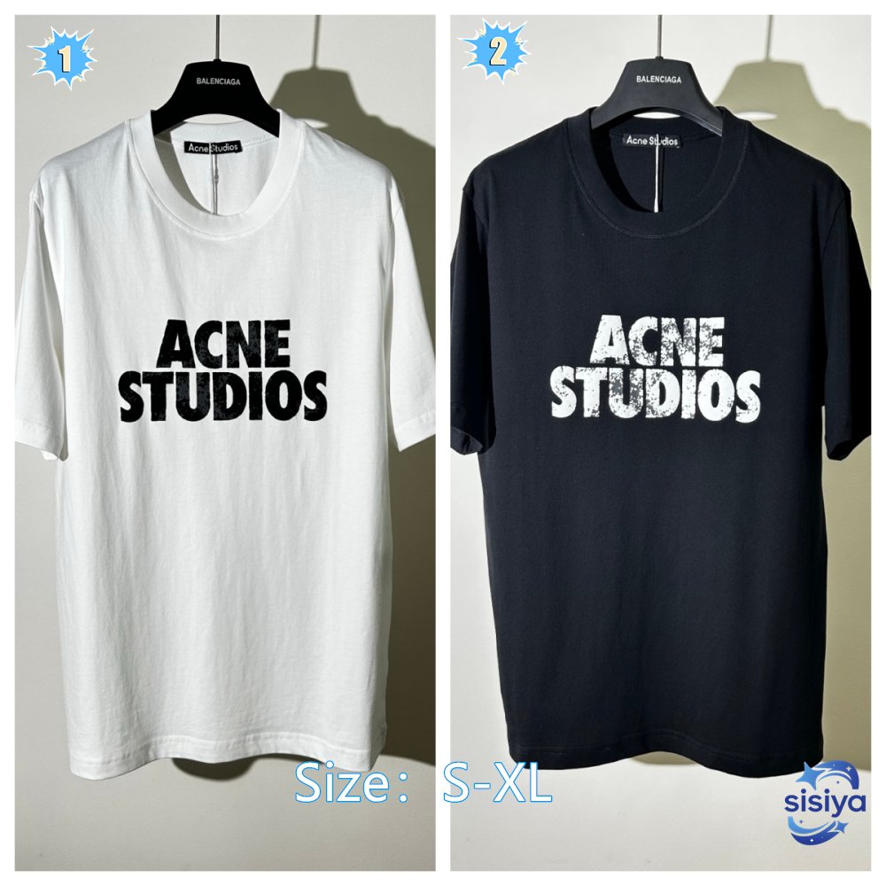 2026 ACNE STUDIOS New Foam Letter Print T-ShirtM6041003