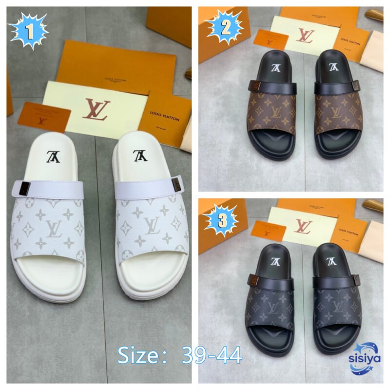 LOUIS VUITTON classic half-trimmed leather shoesB6041601