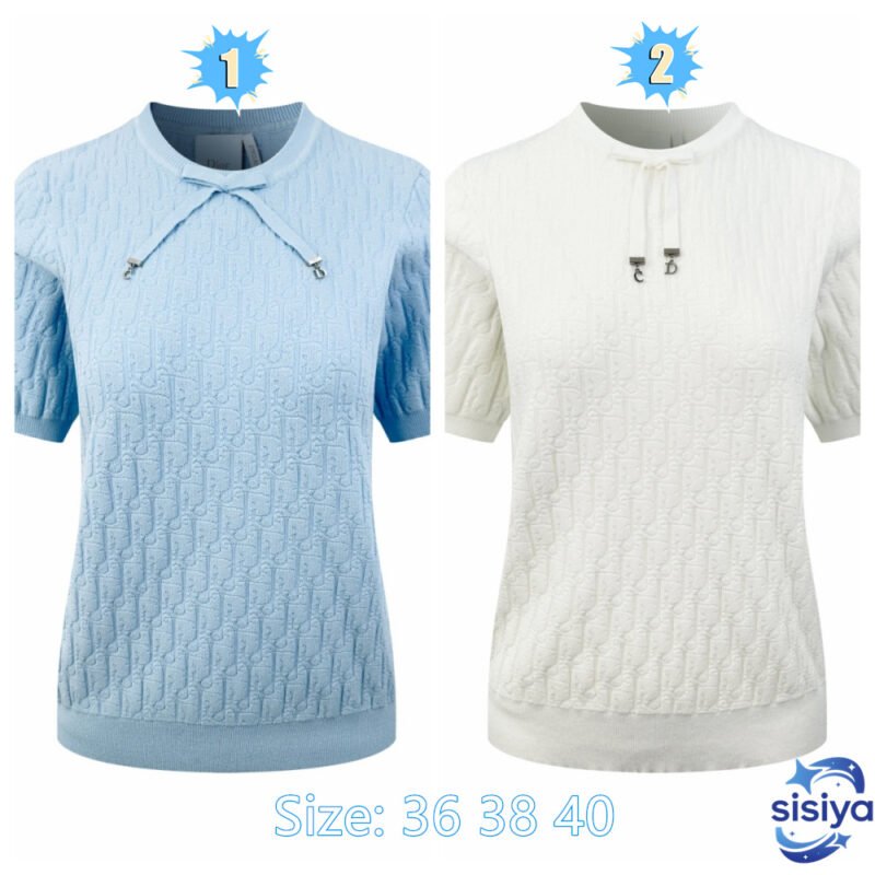 Dior Oblique Printed Round-neck Short-Sleeved SweaterW6042005