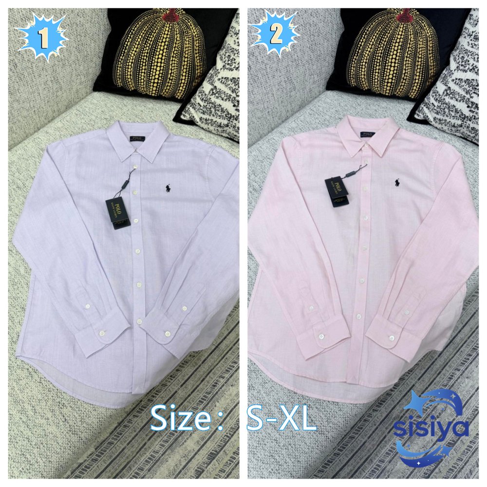 Polo 26 New Color Logo Embroidered Pointed Collar Buttoned Long SleeveM6040603