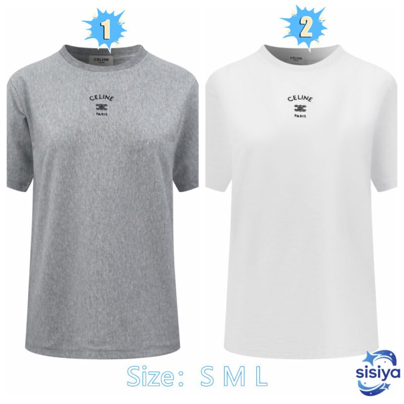 Celine logo embroidered short-sleeved shirtW6042502