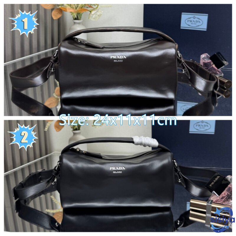 Prada Antiqued Leather Shoulder Bag B6040702