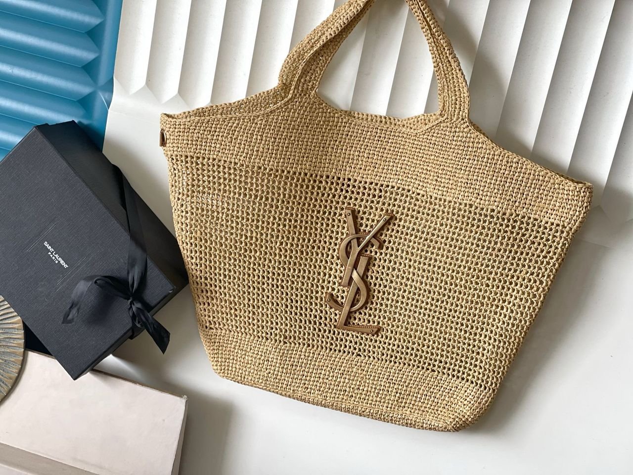 ICARE Raffi Woven Bag YSL New Product ICARE Raffi Woven B6053005