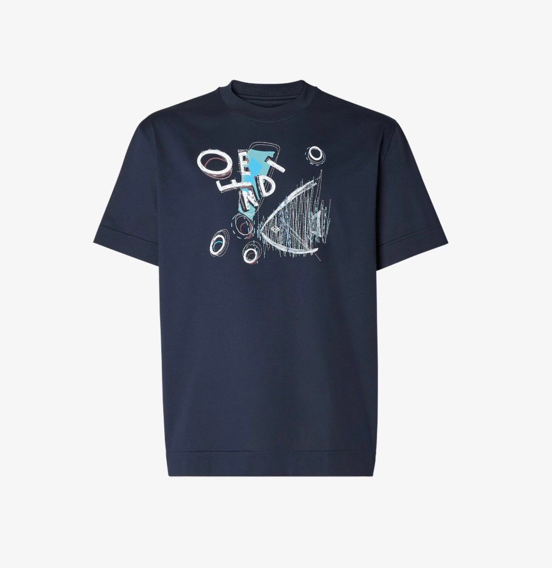 FD Goldfish Embroidered Round-neck Short-sleeved Shirt M6052305