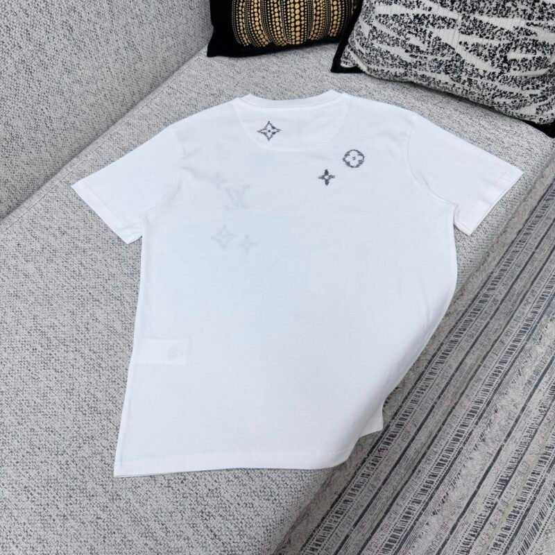 LV 26ss New Embroidered Round-neck Short-sleeved T-shirtW6050301