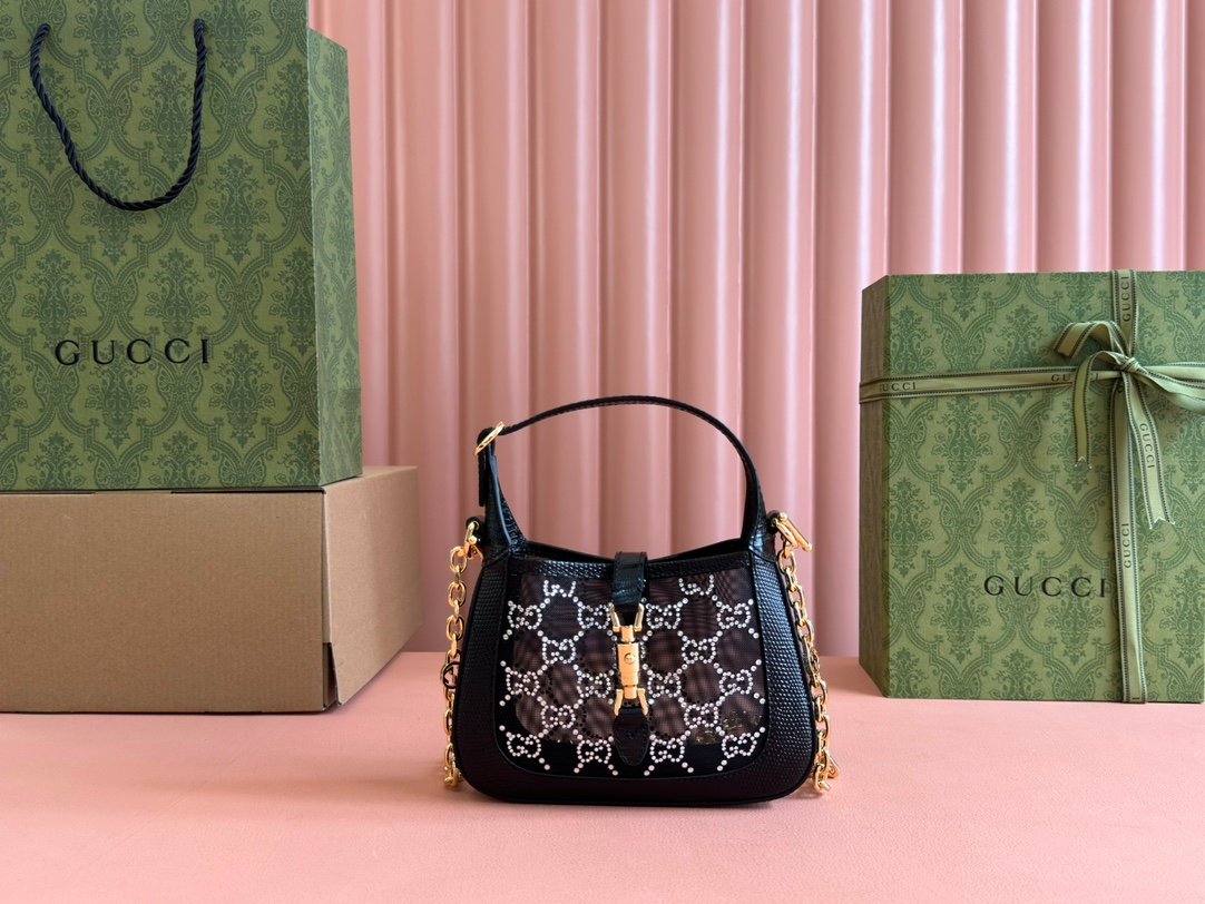 Gucci Jackie 1961 Crystal Mini Handbag B6050402 - Image 2