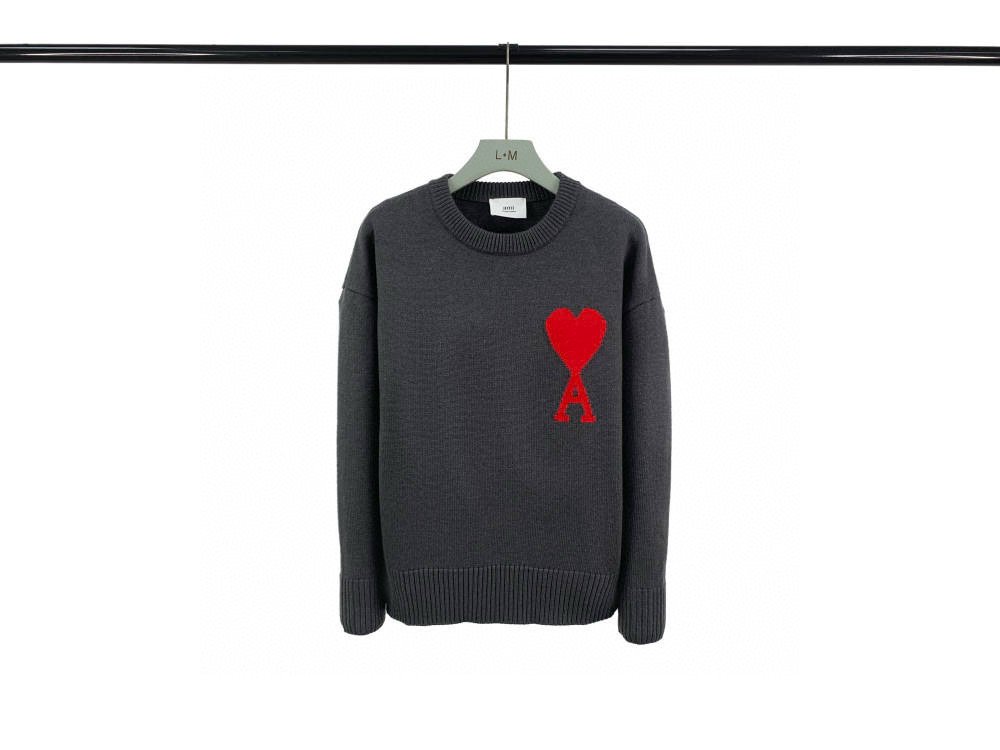 AMI Paris Ami De Coeur Wool Sweater M6050509 - Image 5