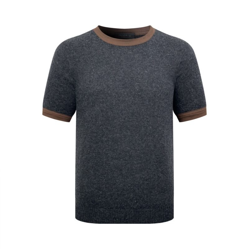 Prada Triangle Logo Short-Sleeved Sweater M6050606