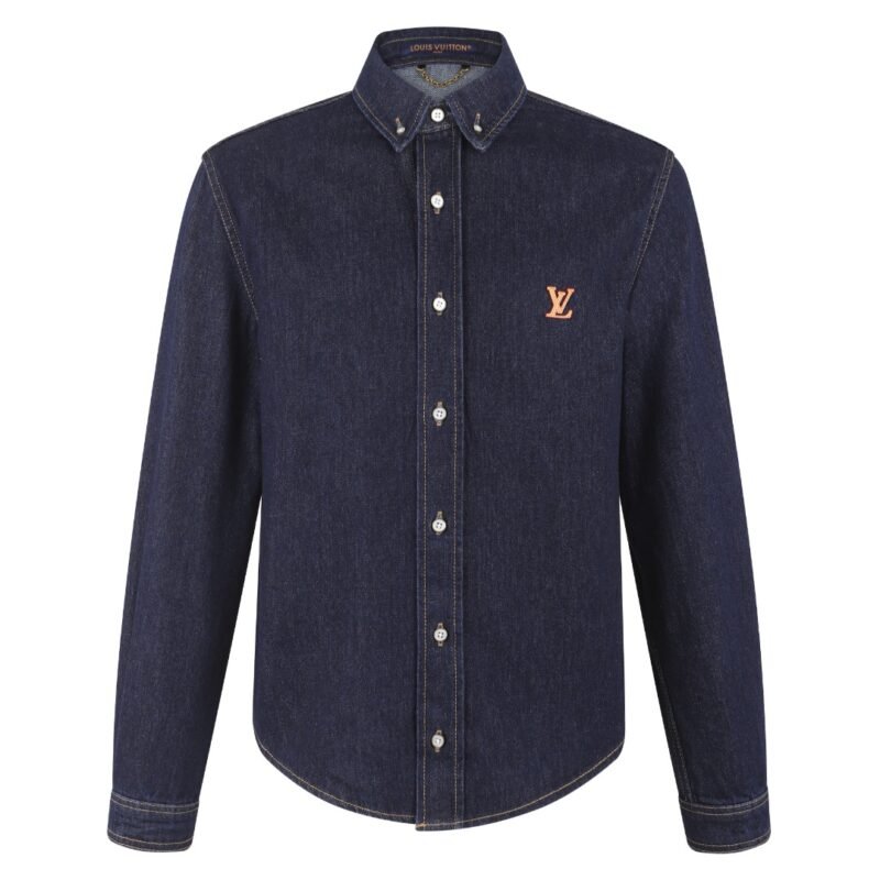 LOUIS VUITTON 2026 Spring/Summer Collection Cotton Collar Long-Sleeve Denim ShirtM6050807