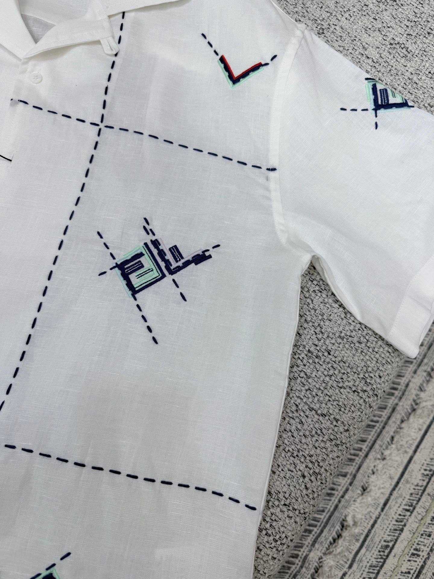 Fendi 2026 Spring/Summer collection - new bowling collar and short-sleeved shirts.M6051007 - Image 5