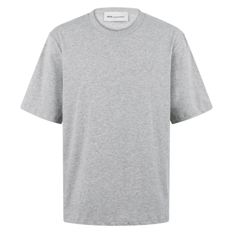 Ami Paris 26SS Same-color Embossed Relief ADC Embroidery T-shirt M6051101