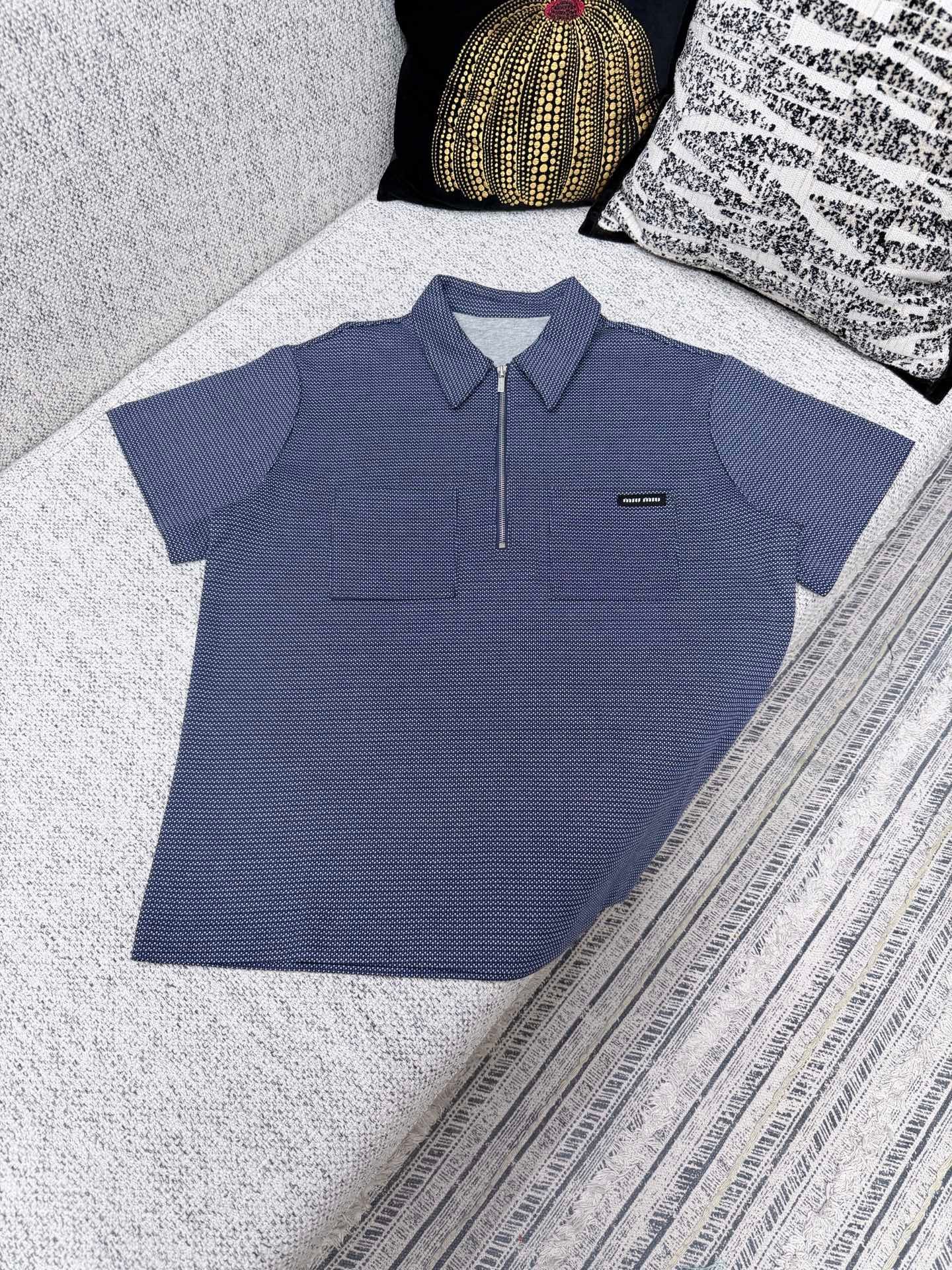 MIUMIU 26ss Spring/Summer Knit Polo Shirt T-Shirt Short SleeveM6051106 - Image 11
