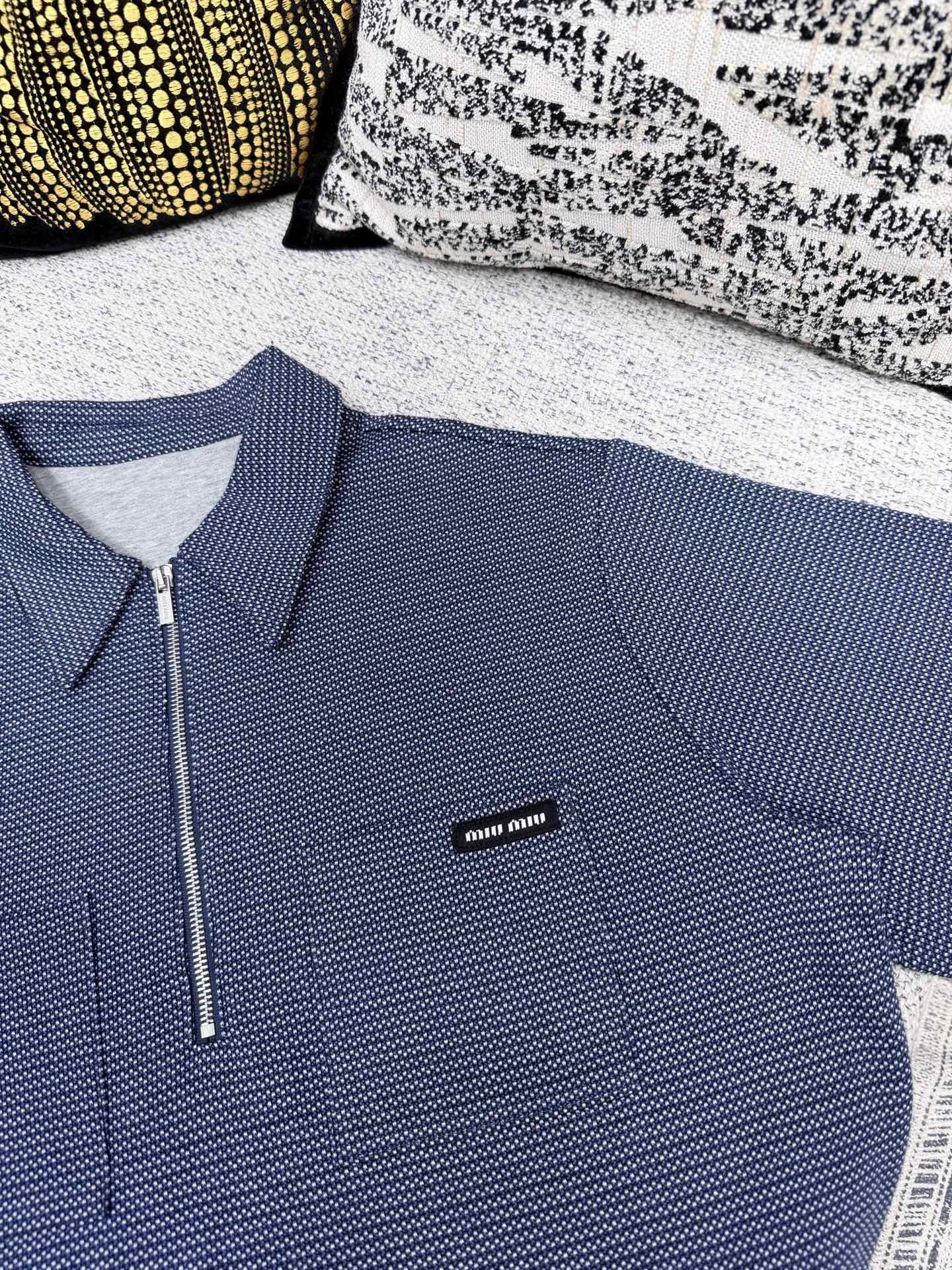 MIUMIU 26ss Spring/Summer Knit Polo Shirt T-Shirt Short SleeveM6051106 - Image 10