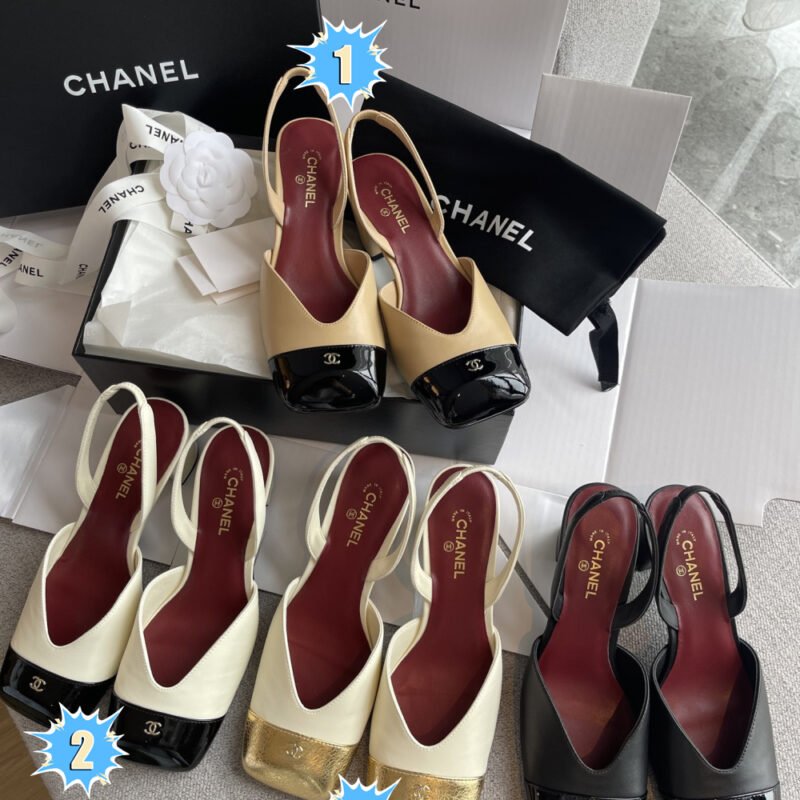 Chanel Slingbacks - Lambskin & patent calfskin B6051202