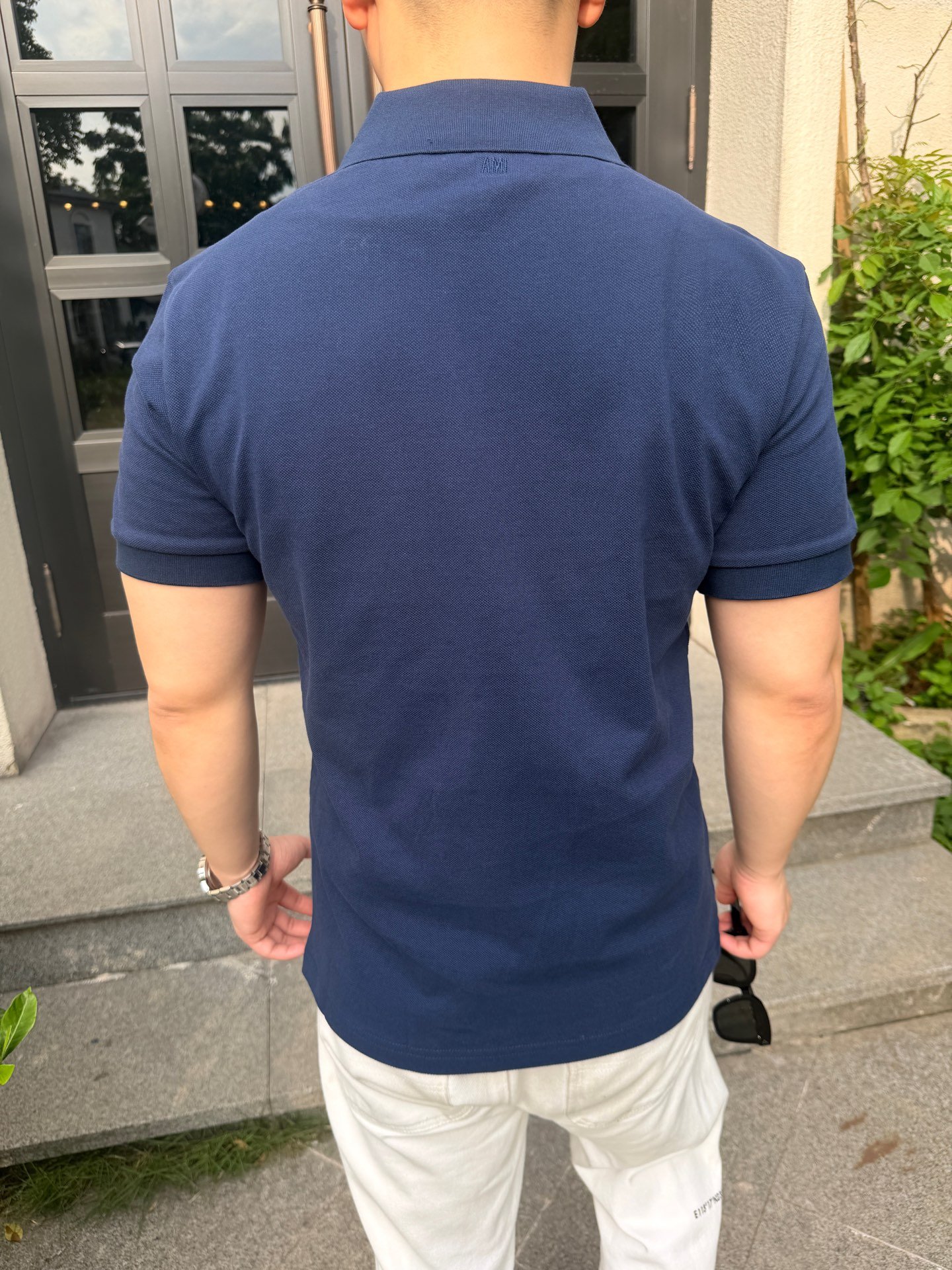 Ami Paris Embroidered Logo Polo Shirt M6051306 - Image 5