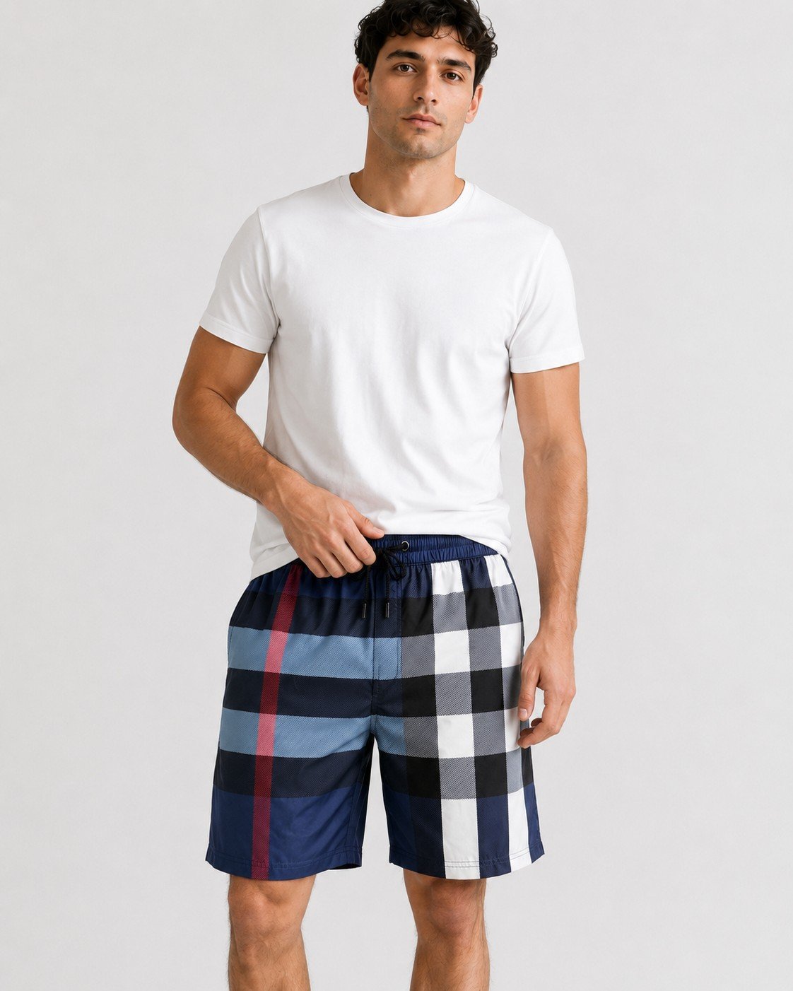 Classic checkered beach pants M6051803 - Image 2