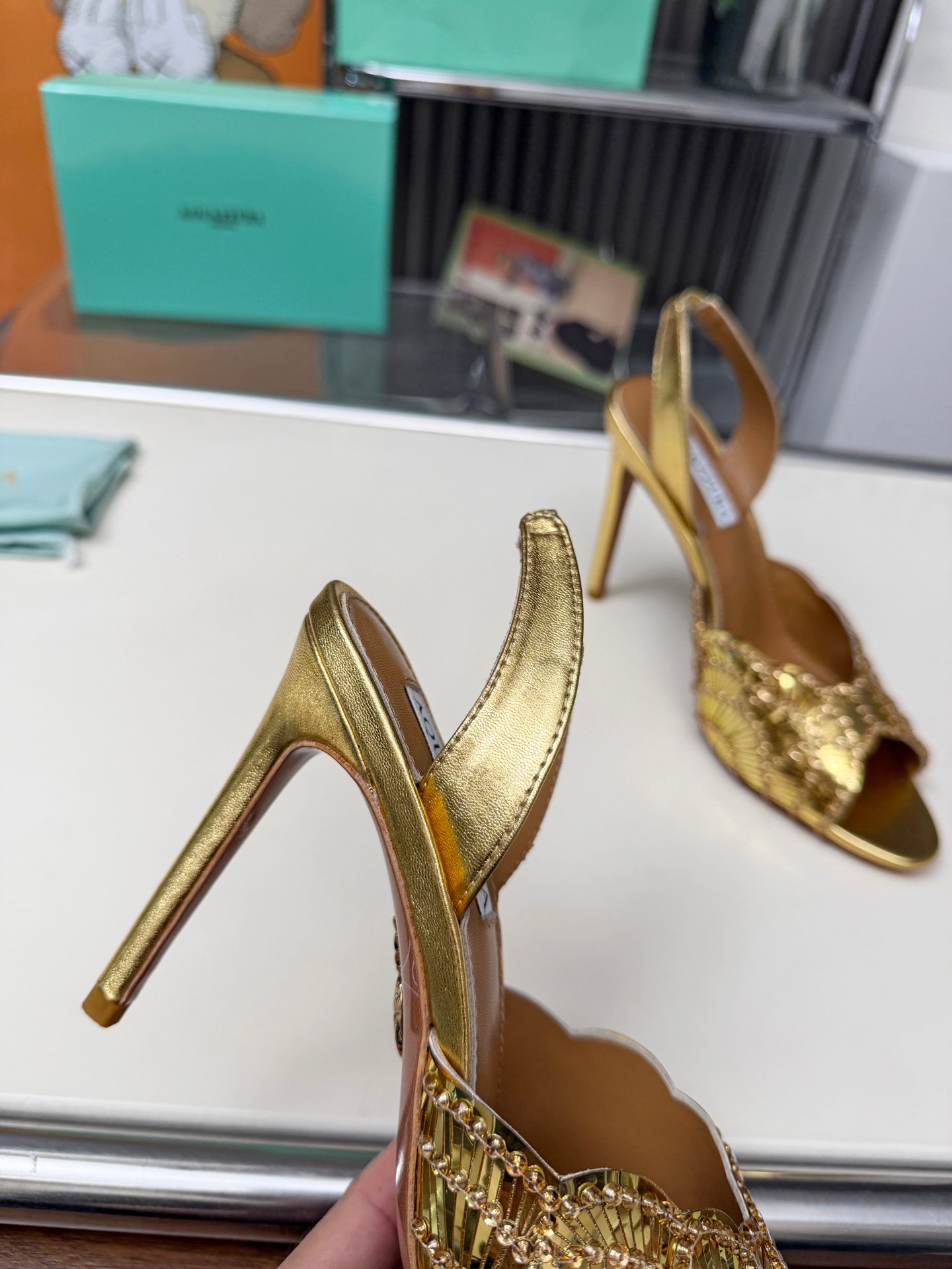 Aquazzura Ce Soir Sandal 105 B6051401 - Image 7