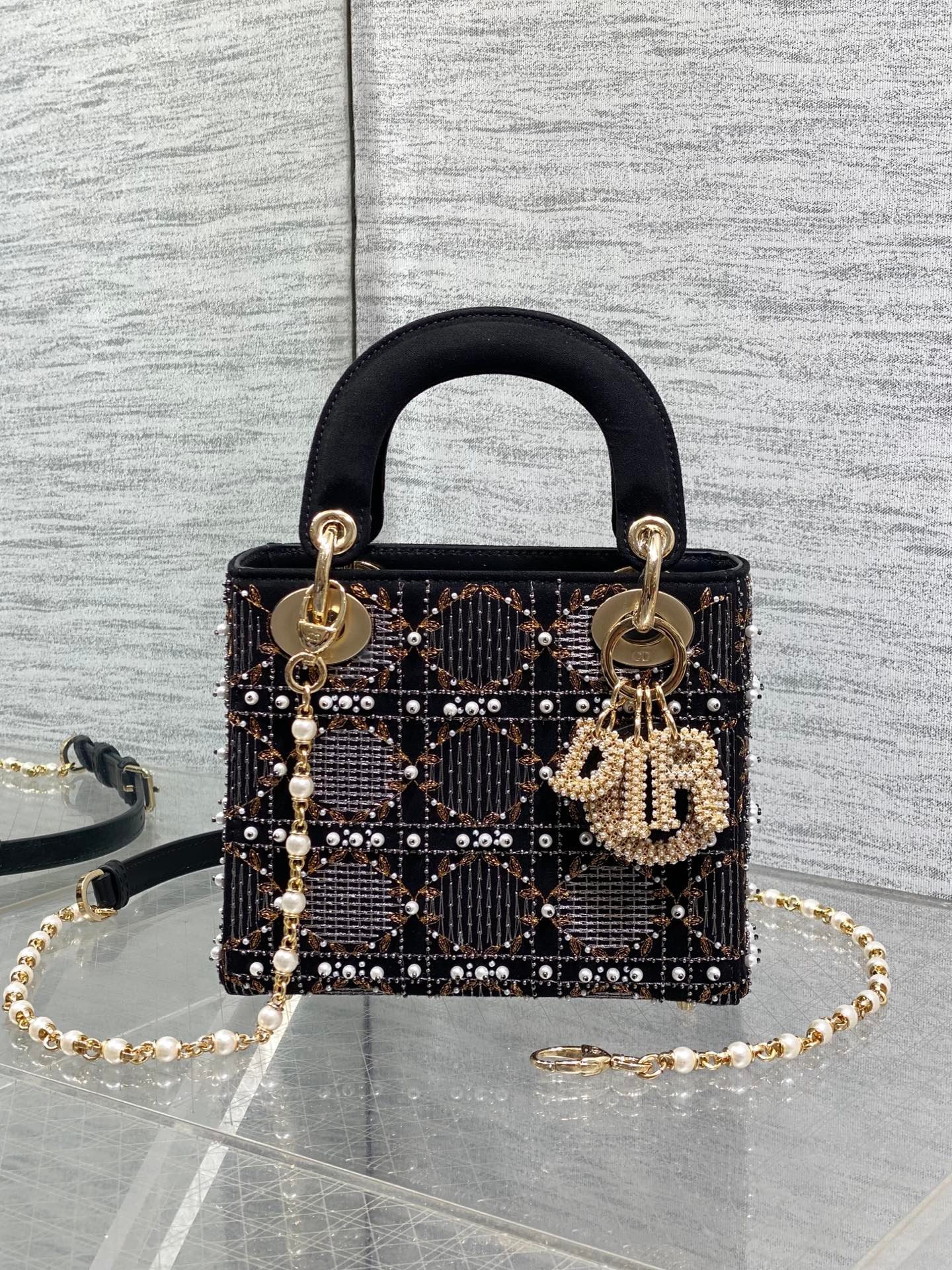 Christian Dior Lambskin Beaded Fringe B6051502