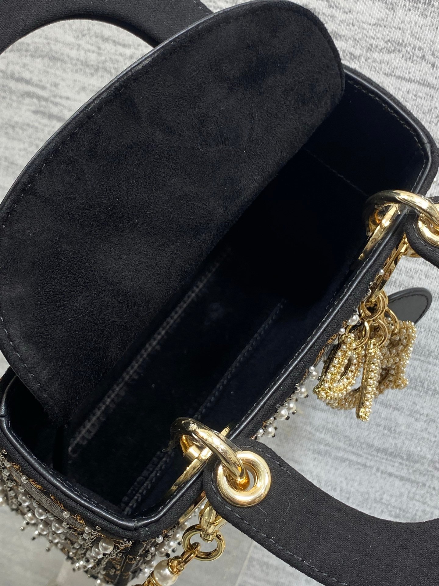 Christian Dior Lambskin Beaded Fringe B6051502 - Image 5