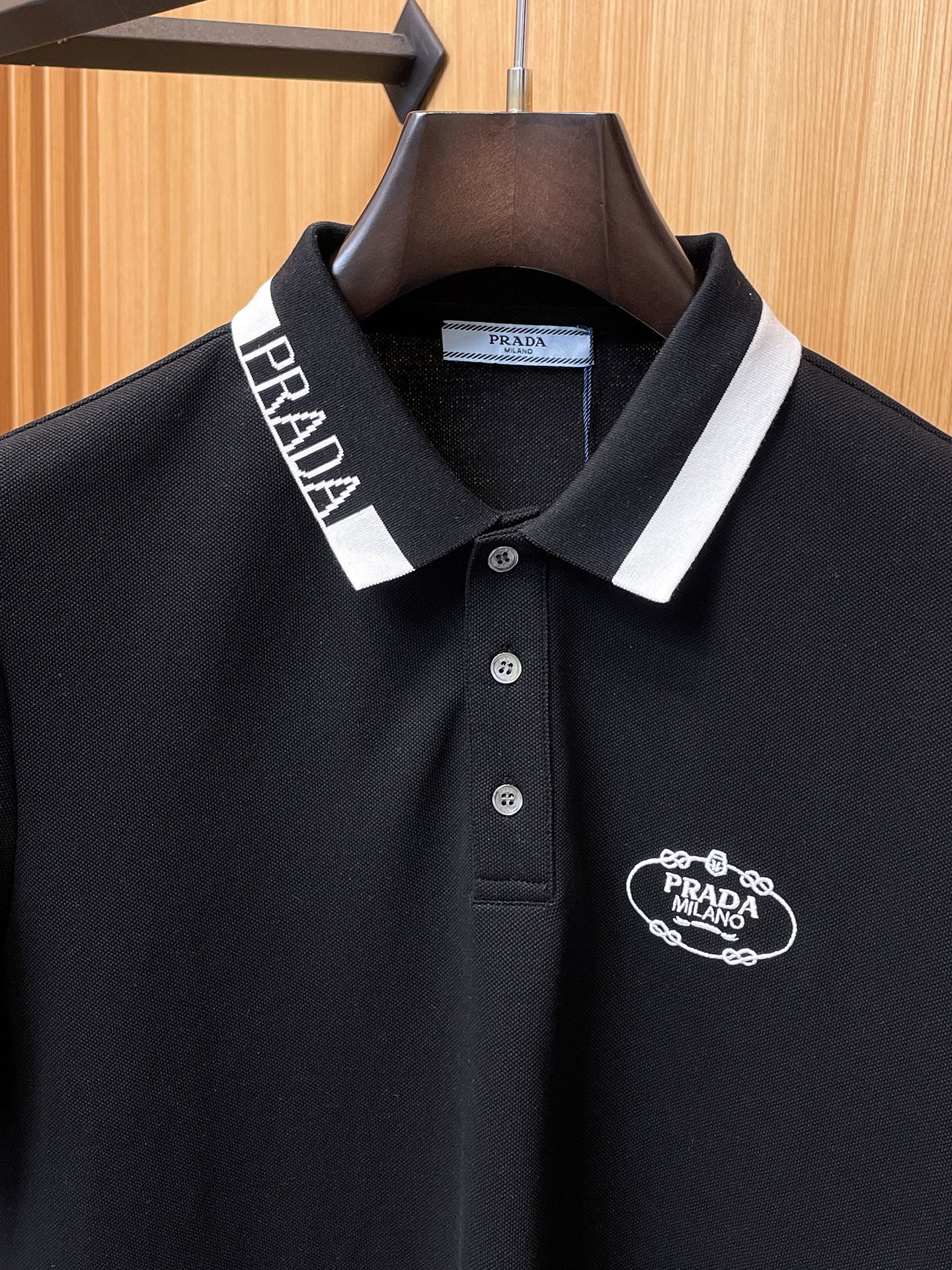 Prada 2026ss Summer New Style Collarless Polo Shirt M6051503 - Image 4