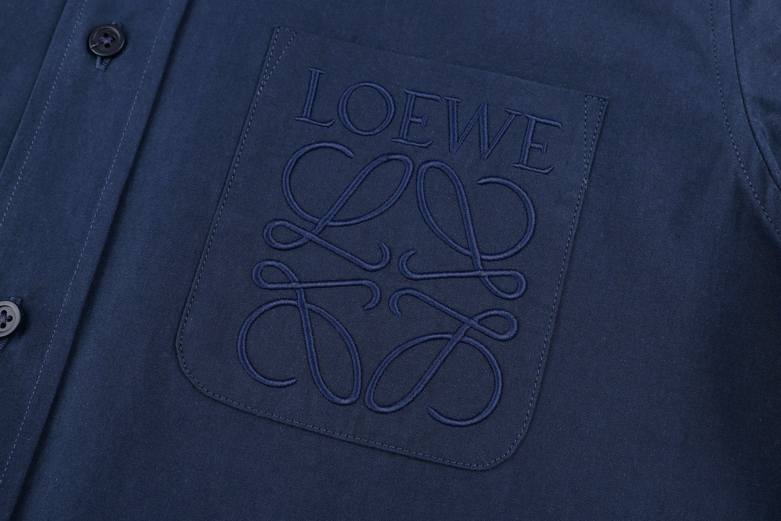 LOEWE 26SS Cotton Embroidered LOGO Logo Long-Sleeved Shirt M6051902 - Image 11