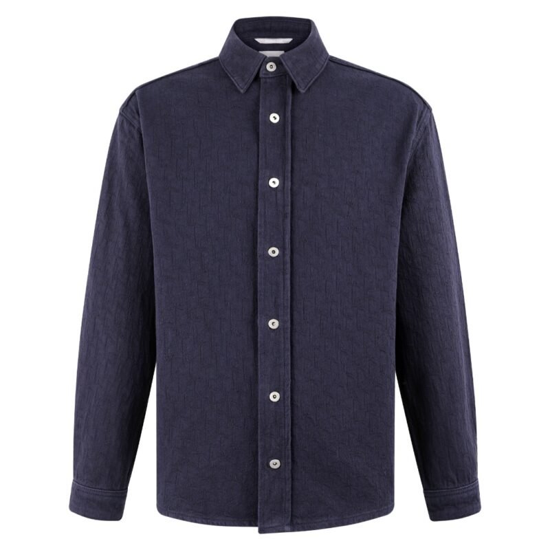 DIOR 2026 Spring/Summer Collection Cotton Jacquard Logo Textured Denim Shirt M6051904