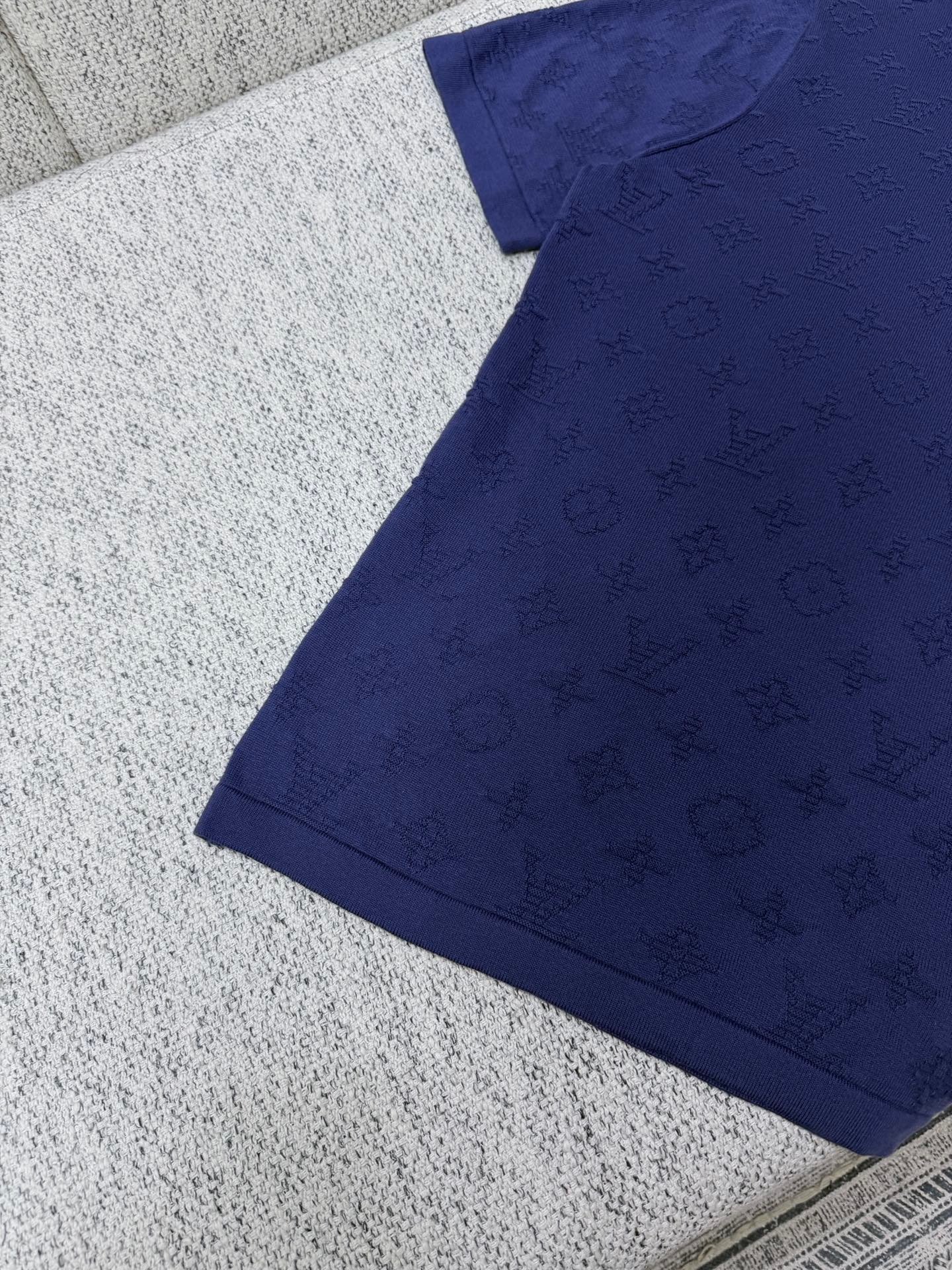 LOUIS VUITTON Full-patterned dark-textured letter jacquard knitted short-sleeved shirt M6052001 - Image 10