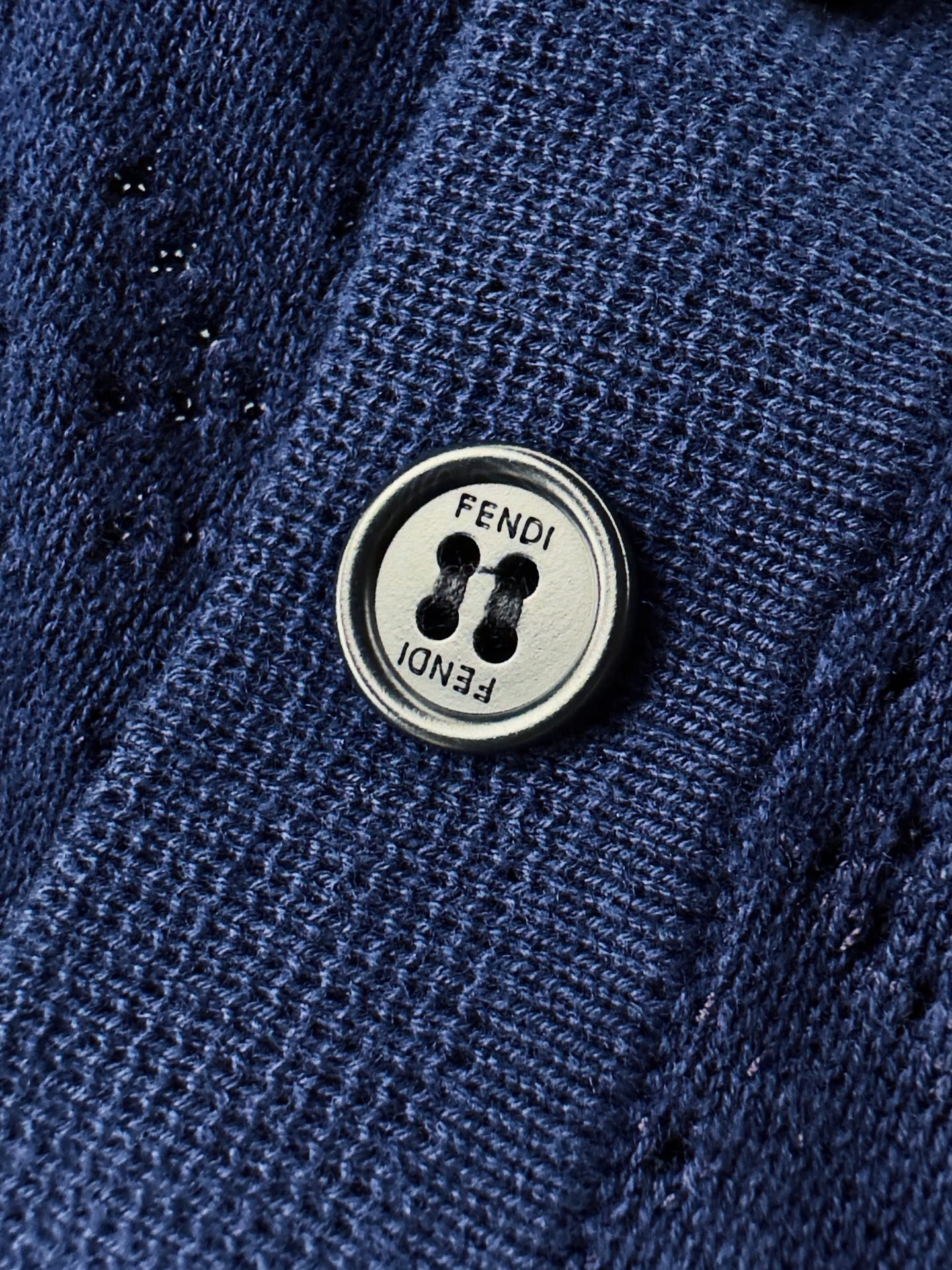 Fendi FF Jacquard Polo-neck Knit Shirt M6052105 - Image 10