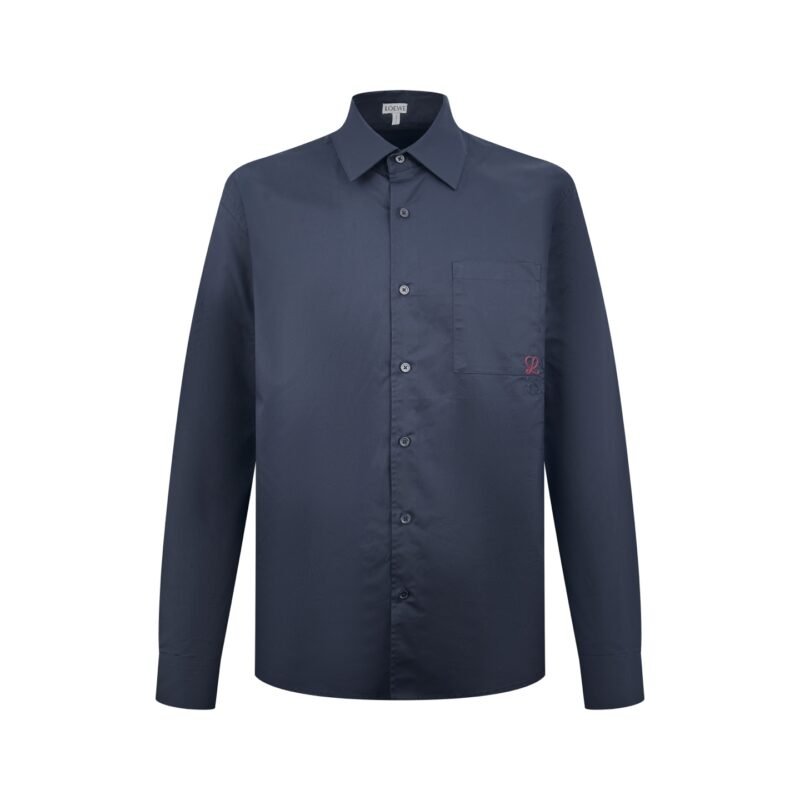 Loewe Anagram Two-color Embroidered Patch Pocket Shirt M6052106