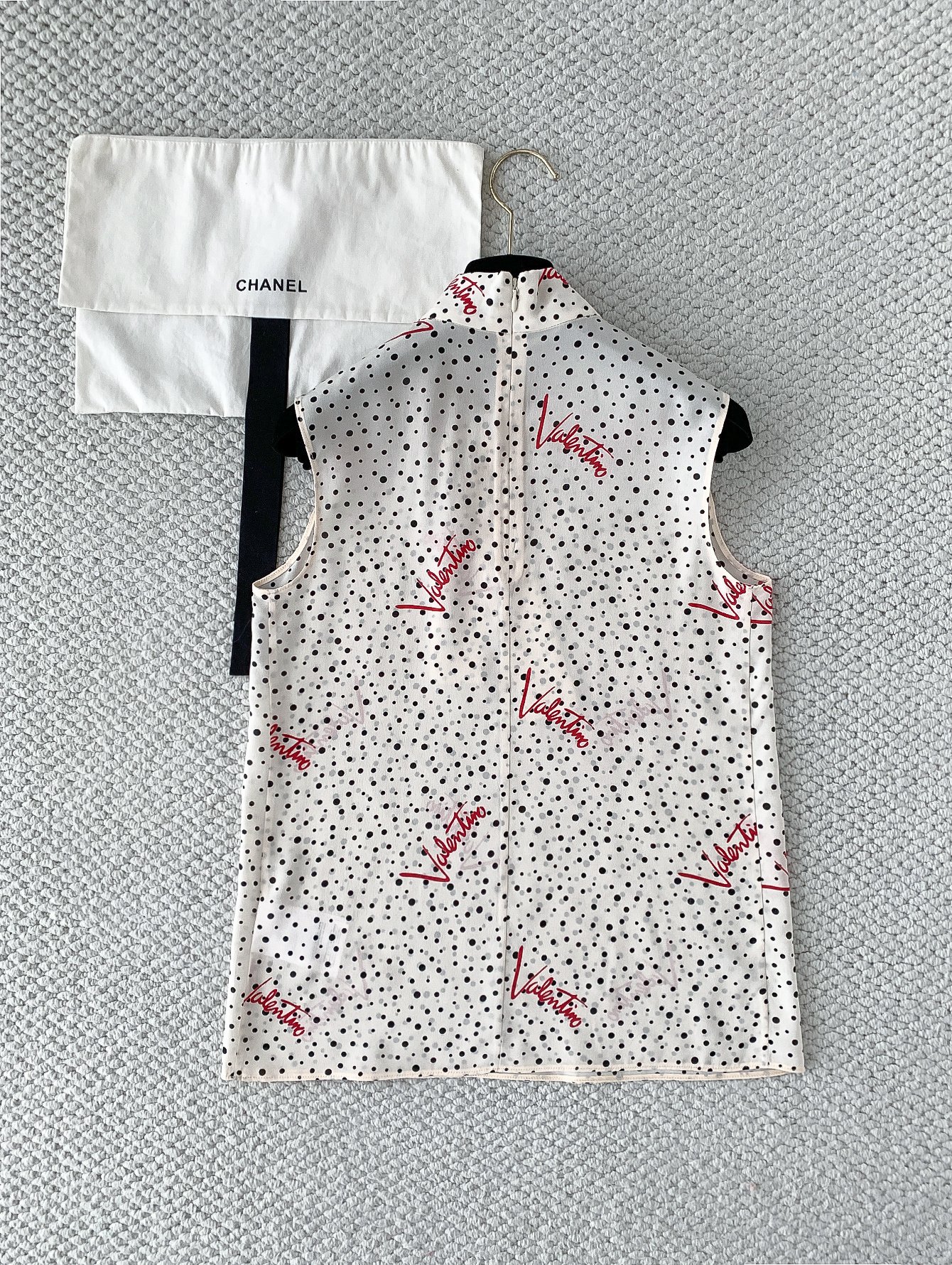 Valentino Multi Silk Plus De Pois Sleeveless Blouse W6051903 - Image 3