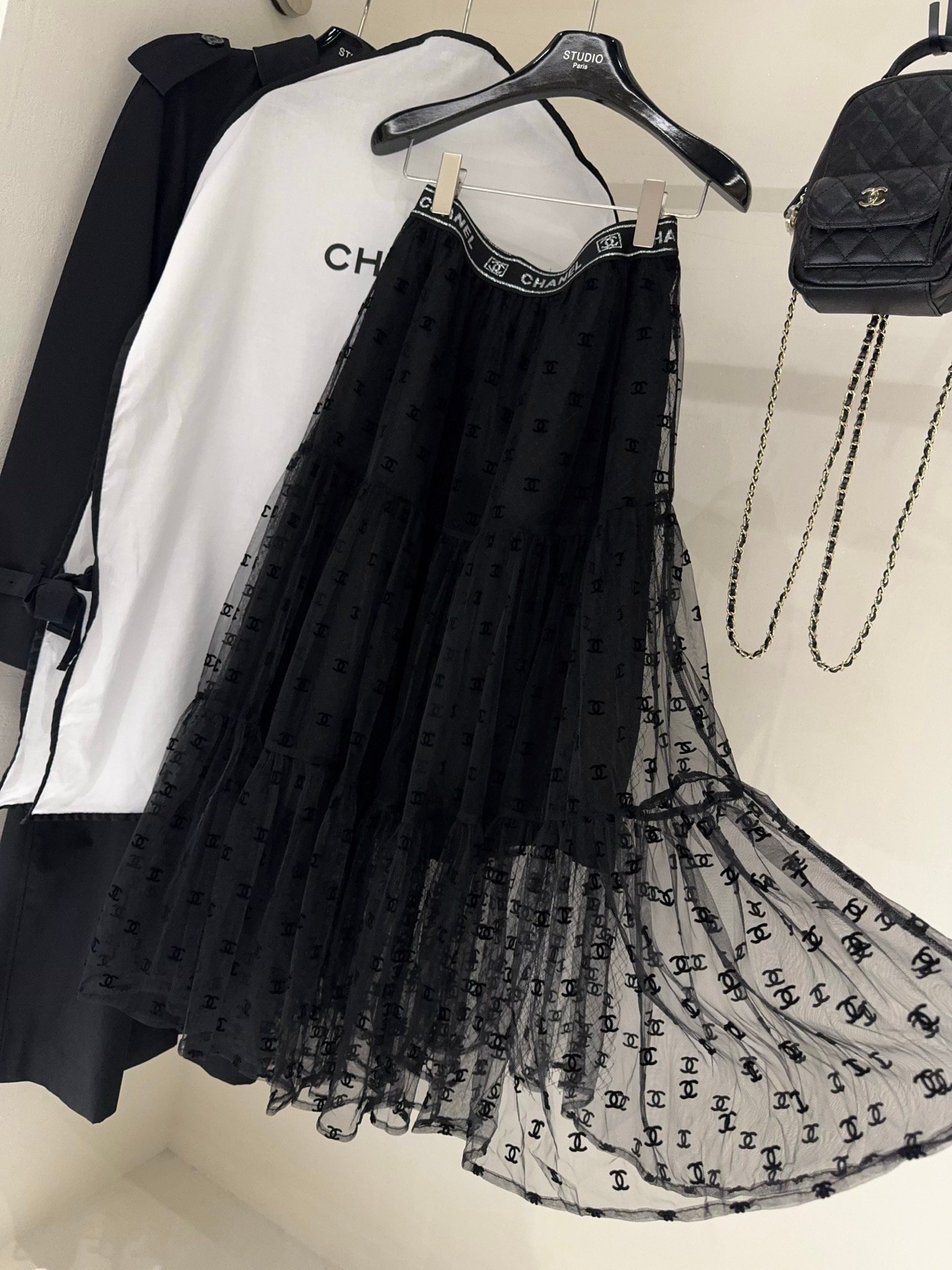 Chanel multi-layered chiffon half-length dress W6052104 - Image 3