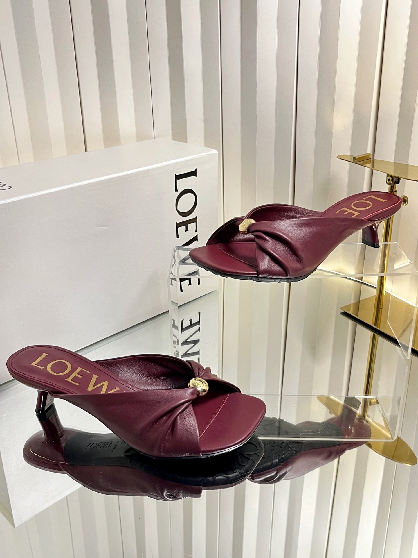 LOEWE Toys Penta Knot Detail High Heels B6052104 - Image 3