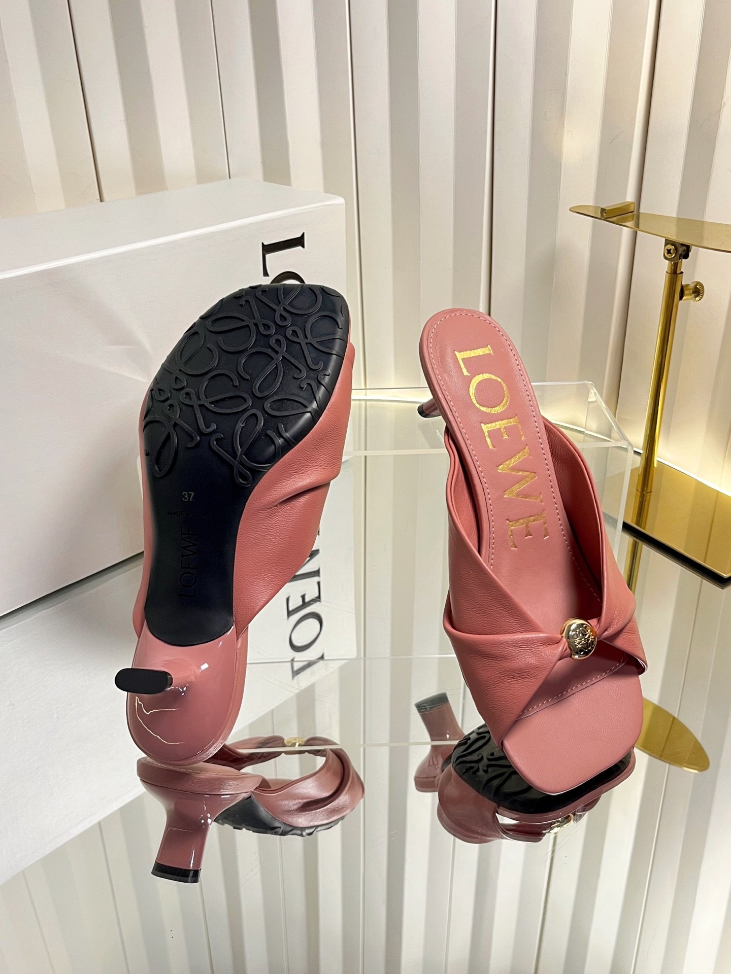 LOEWE Toys Penta Knot Detail High Heels B6052104 - Image 7