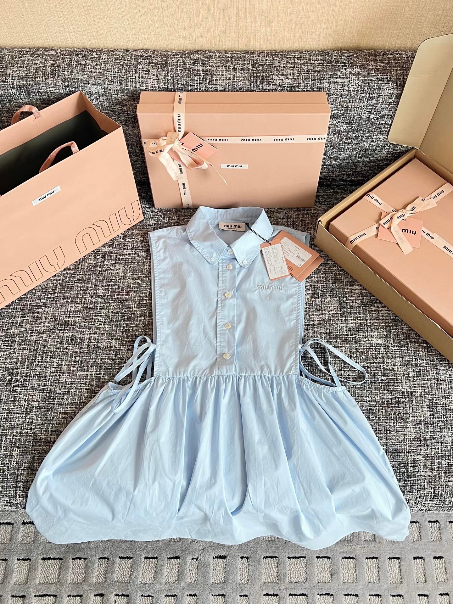 Miu Miu Poplin Side Tie Dress W6052203
