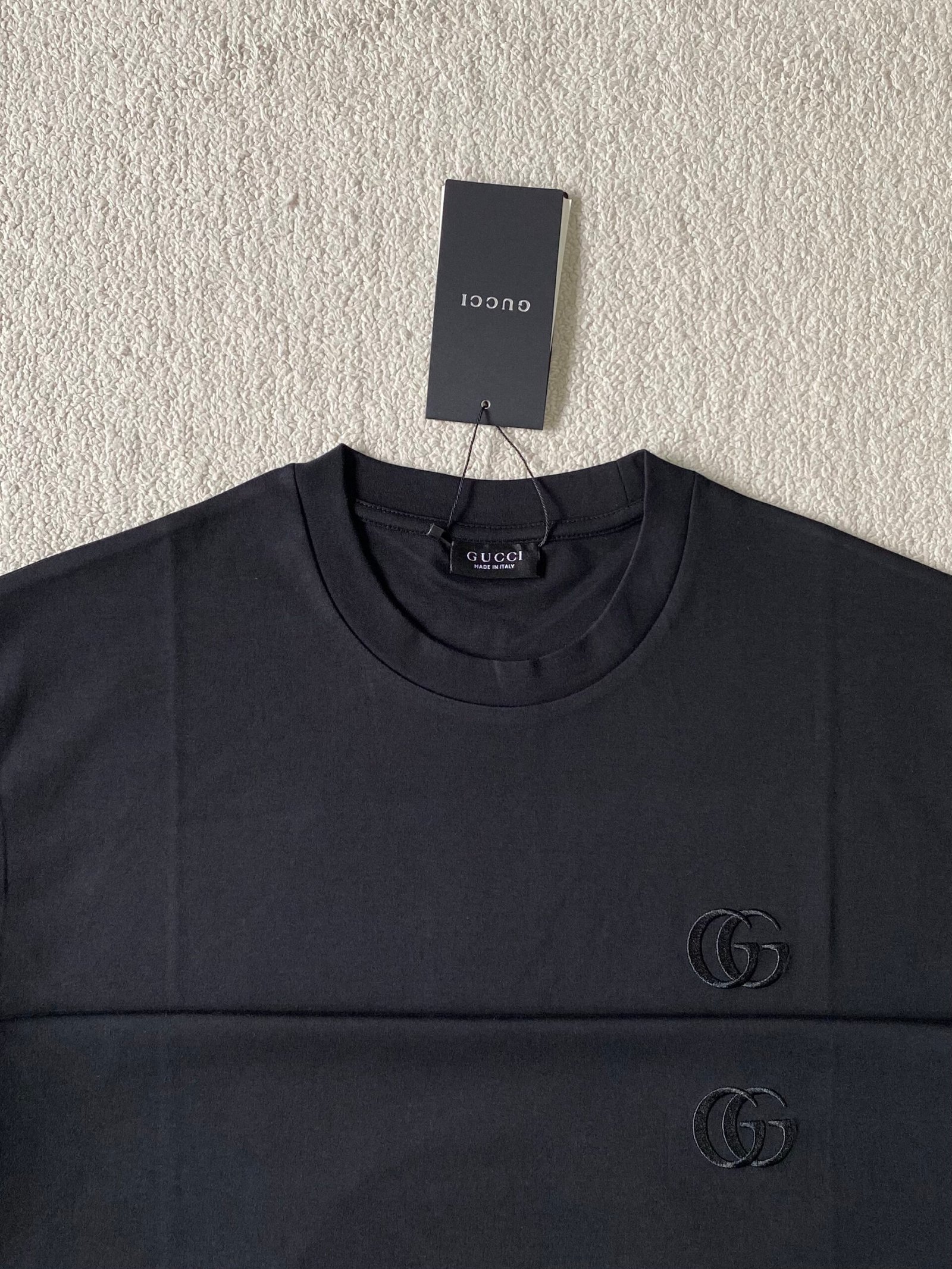 GU Black Double G Round Neck Short Sleeve Shirt M6052303 - Image 10