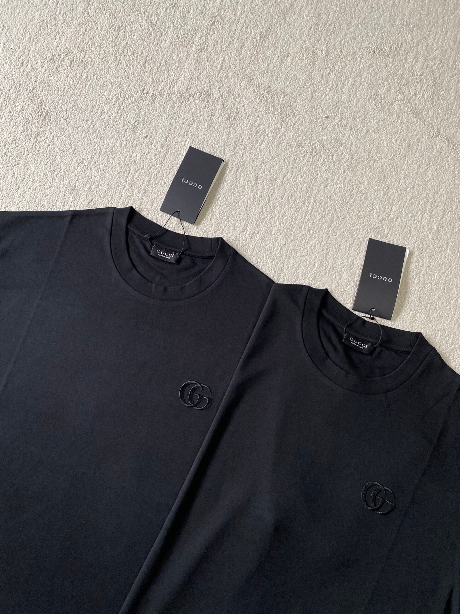 GU Black Double G Round Neck Short Sleeve Shirt M6052303 - Image 8