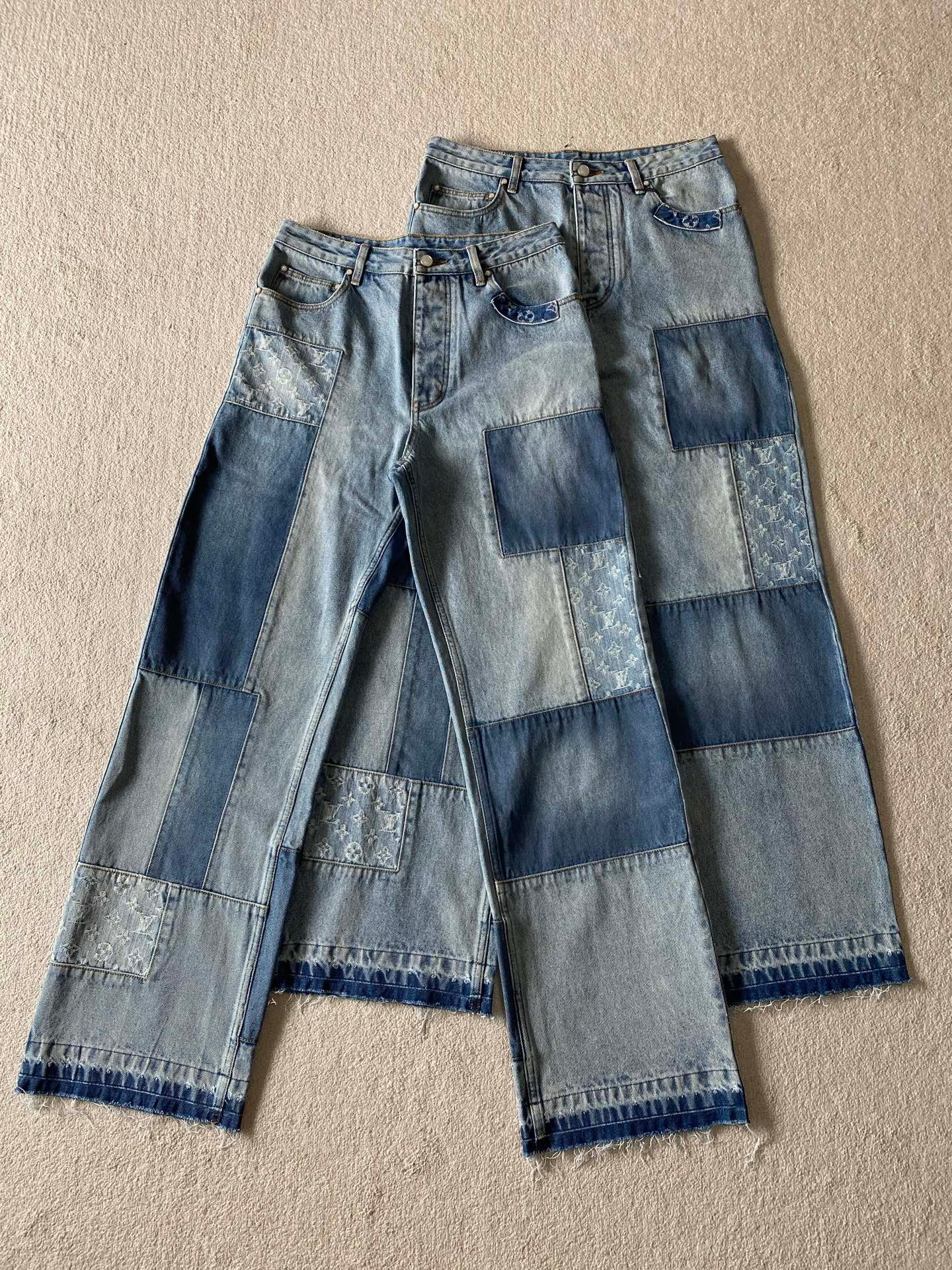 LU Patched Board Denim PantsM6052306 - Image 7