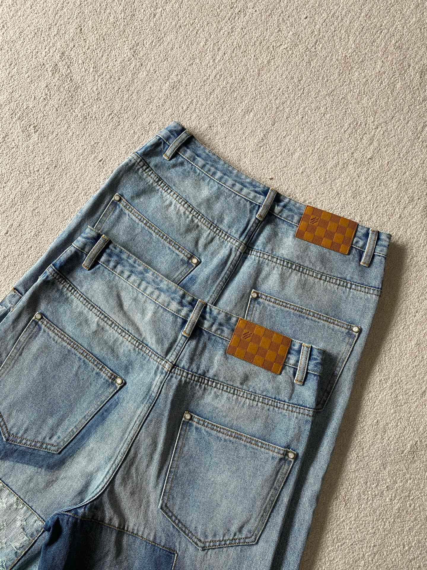LU Patched Board Denim PantsM6052306 - Image 8