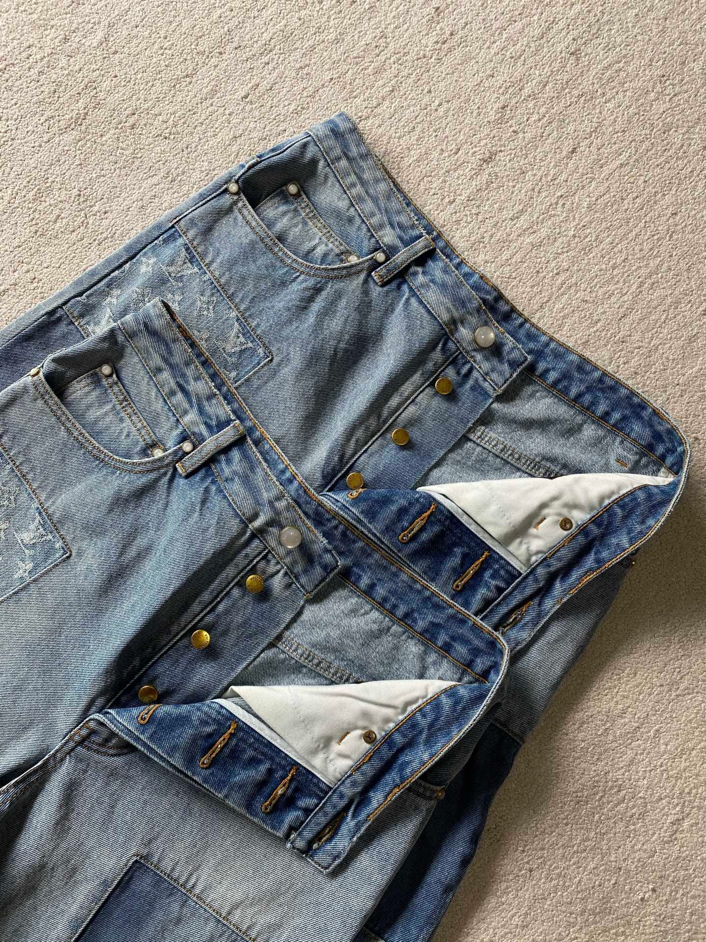 LU Patched Board Denim PantsM6052306 - Image 10