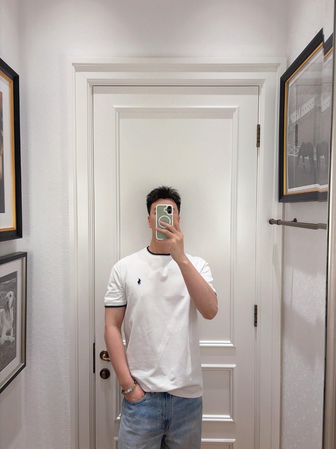 Ralph Lauren 2026 Spring/Summer Collection Small Spur Embroidered Stretch Mesh T-Shirt M6052307 - Image 3