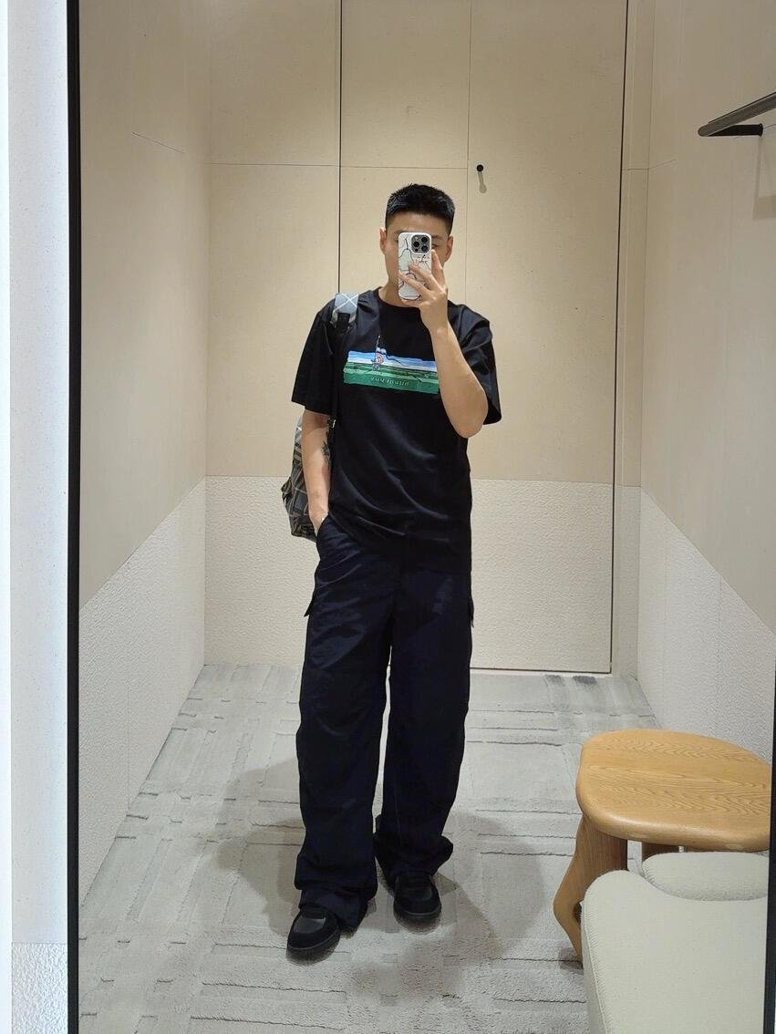 BBR Maze Pattern Round-neck Short-sleeved Shirt M6052501 - Image 4