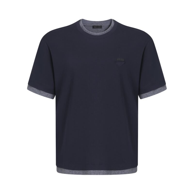 PRA fake two-piece triangular logo short-sleeved shirt M6052703