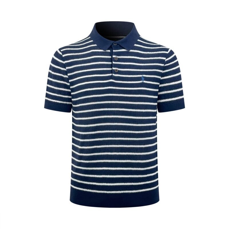 Ralph Lauren Embroidered Stripes Polo Neck Knit Shirt M6052705