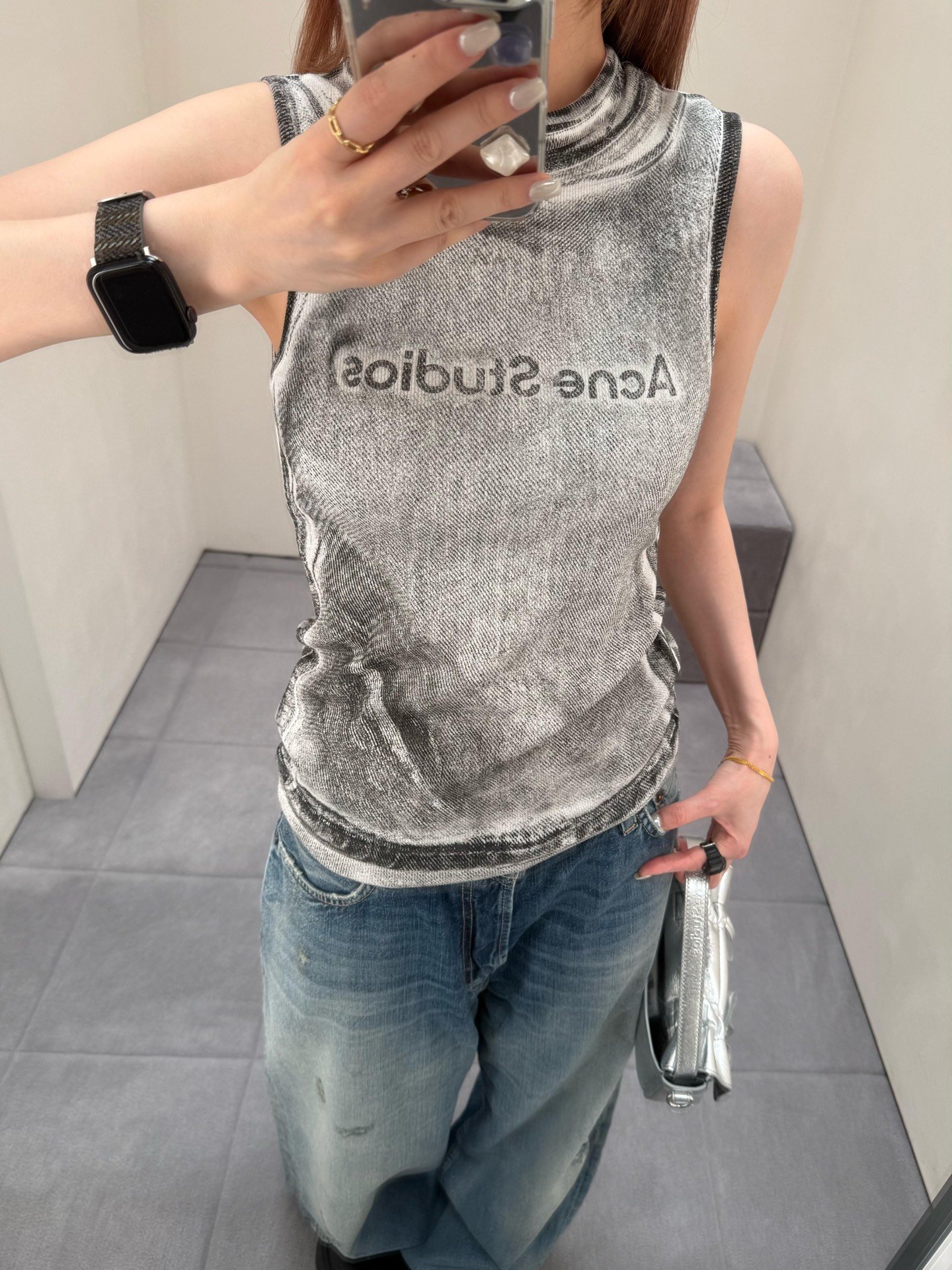 Acne Studios - Layered logo tank top W6052802 - Image 6
