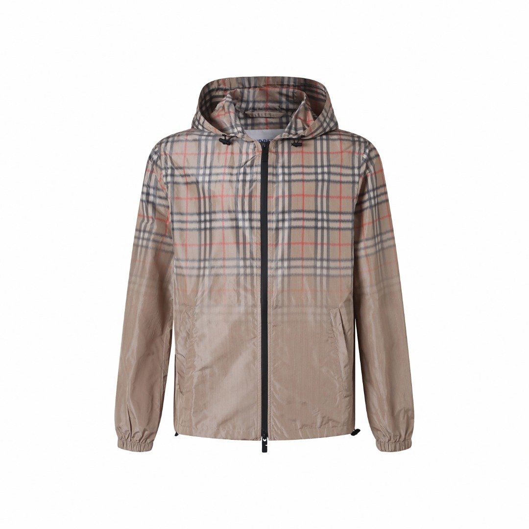 Bur Gradient Pattern Hooded Coat M6052802