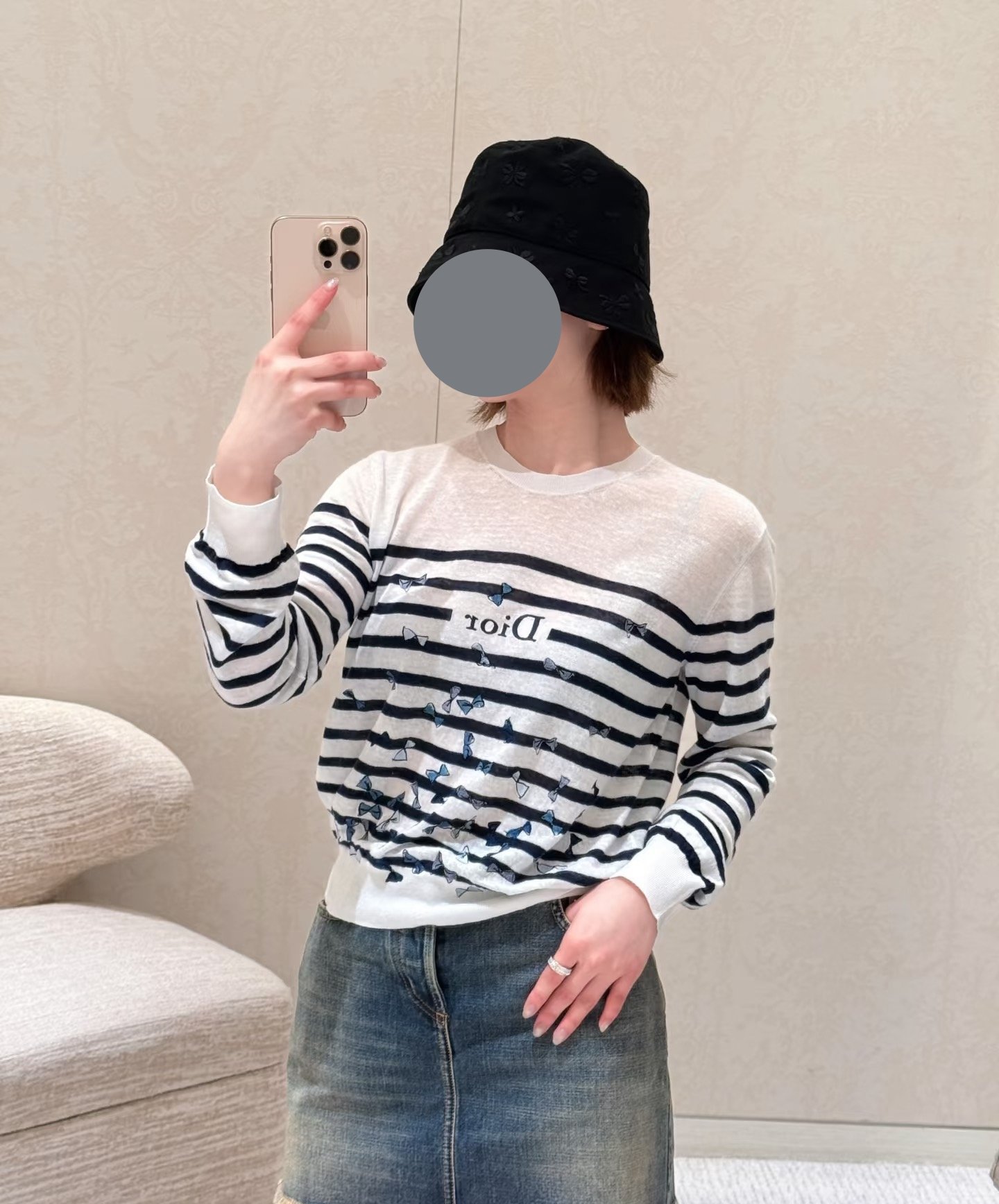 Dio Dioriviera Dior Marinière Sweater White W6052903 - Image 6